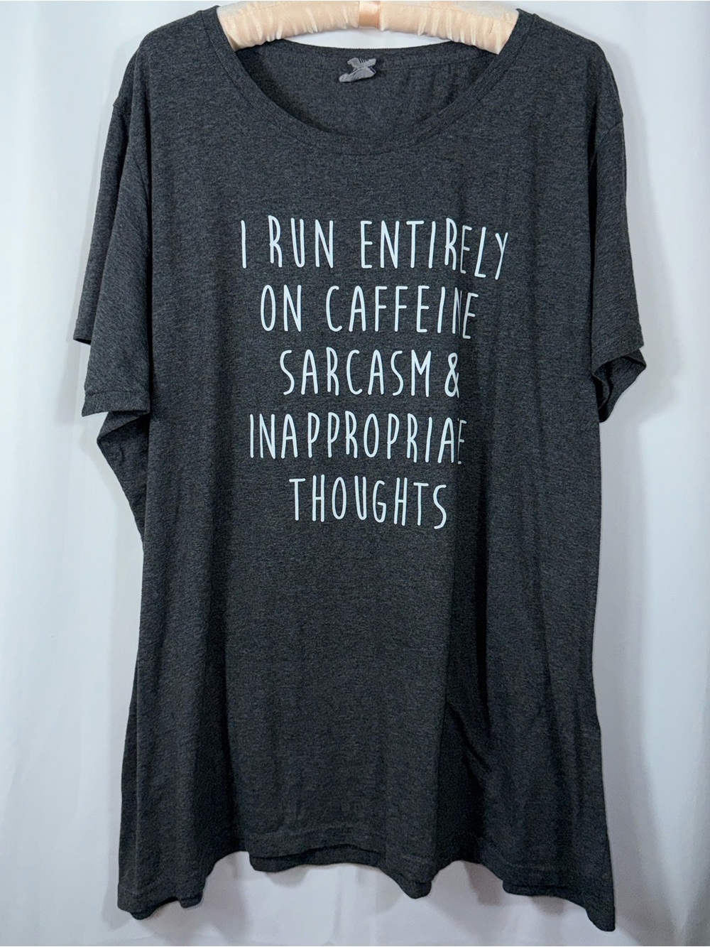 Instant Message Women’s Plus 3 Matte Black Short Sleeve Humorous Graphic Tee